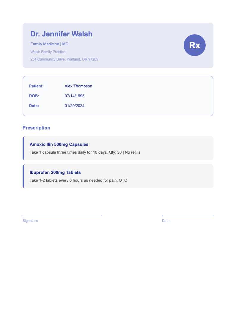 Rounded modern prescription